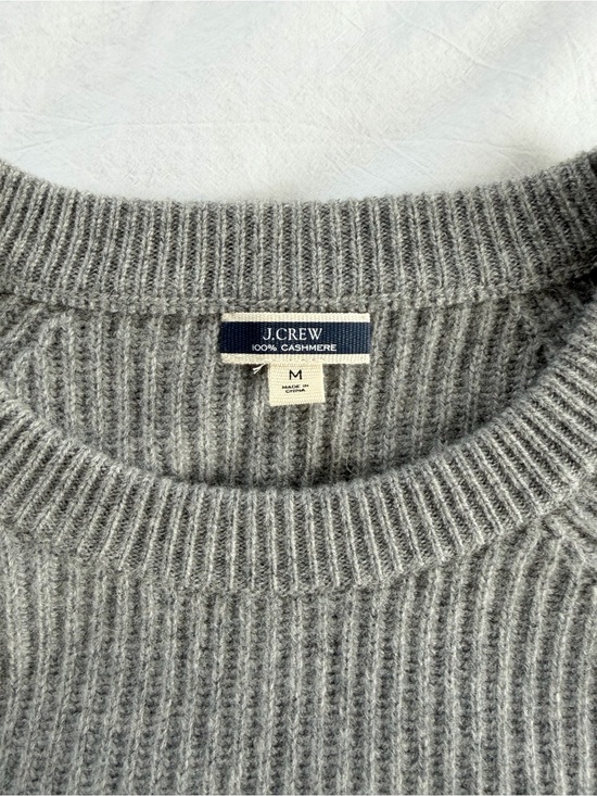 J. Crew Sweaters - J.Crew Women’s Cashmere Ribbed Crewneck Sweater - Gray